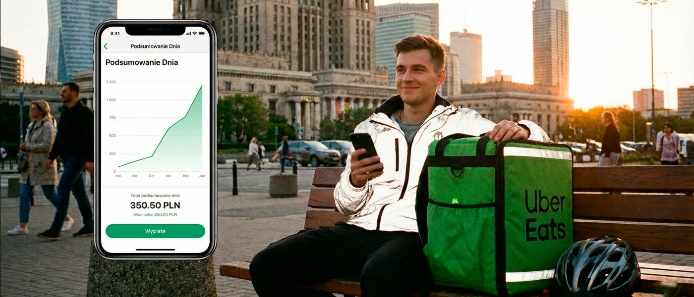 Zarobki Uber Eats w 2026 roku: ile zarabia kurier?